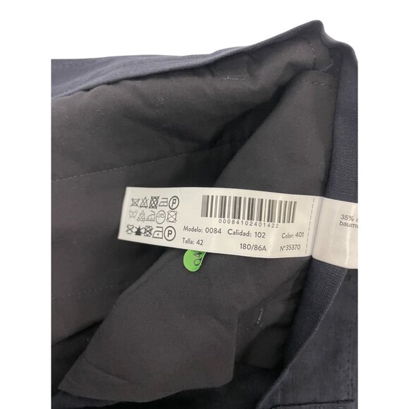 Massimo Dutti Mens Dress Pants EU 42 US 32 Navy Blue Straight Leg 0084/102 NWT - Picture 12 of 16